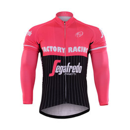 Cycling winter long sleeve jersey - TREK ROSE WINTER - black/pink
