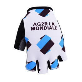 Cycling fingerless gloves - AG2R 2017 - blue/black/white
