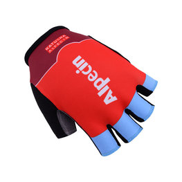 Cycling fingerless gloves - KATUSHA 2017 - bordeaux/red/light blue