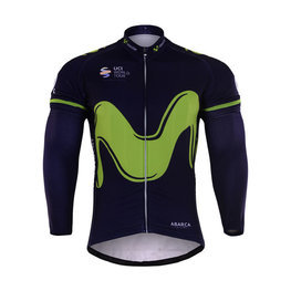 Cycling summer long sleeve jersey - MOVISTAR 2017 SUMMER - green/blue