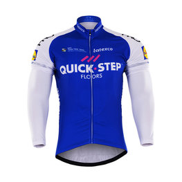 Cycling summer long sleeve jersey - QUICKSTEP 2017 SMR - white/blue