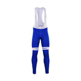 Cycling long bib trousers - QUICKSTEP 2017 SMR - blue/white