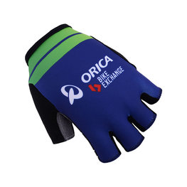 Cycling fingerless gloves - ORICA 2017 - blue/green