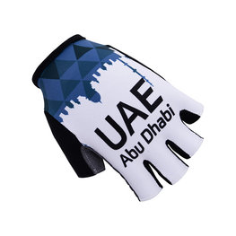 Cycling fingerless gloves - UAE 2017 - blue/white