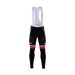 Cycling long bib trousers - TREK 2017 SUMMER - black/red