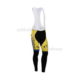 Cycling long bib trousers - TINKOFF SAXO 14 SMR - black/yellow