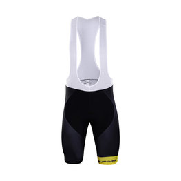 Cycling bib shorts - LOTTO BLACK 2018 - yellow/black