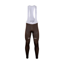 Cycling long bib trousers - AG2R 2018 WINTER - brown