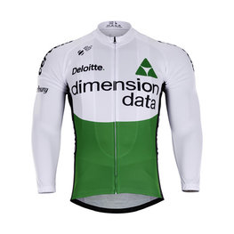 Cycling winter long sleeve jersey - D DATA 2018 WINTER - black/white/green