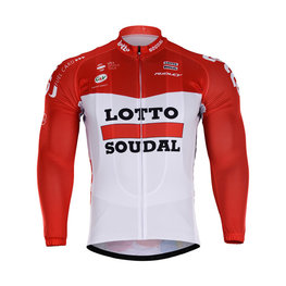 Cycling winter long sleeve jersey - LOTTO 2018 WINTER - red/white