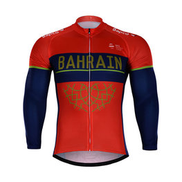 Cycling winter long sleeve jersey - B. MERIDA 2018 WNT - blue/red