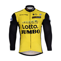 Cycling winter long sleeve jersey - LOTTO 2018 WINTER - yellow/black