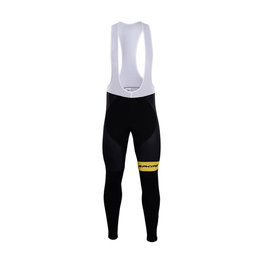 Cycling long bib trousers - LOTTO 2018 WINTER - yellow/black