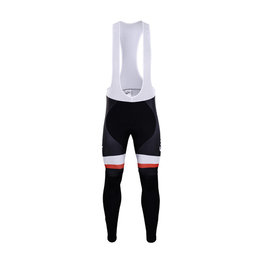 Cycling long bib trousers - SUNWEB 2018 WINTER - white/black