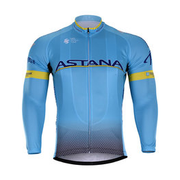Cycling summer long sleeve jersey - ASTANA 2018 SUMMER - light blue