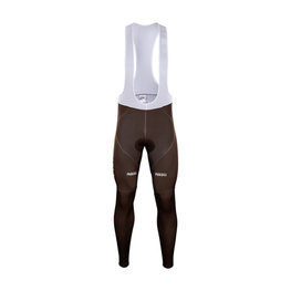 Cycling long bib trousers - AG2R 2018 SUMMER - brown