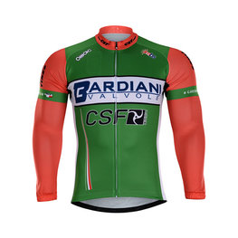Cycling summer long sleeve jersey - BARDIANI 2018 SUMMER - orange/green