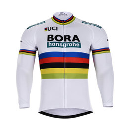 Cycling summer long sleeve jersey - BORA UCI 2018 SUMMER - white/multicolour
