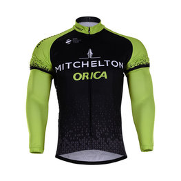 Cycling summer long sleeve jersey - ORICA 2018 SUMMER - green/black
