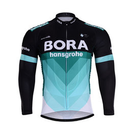 Cycling summer long sleeve jersey - BORA 2018 SUMMER - green/black
