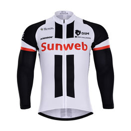 Cycling summer long sleeve jersey - SUNWEB 2018 SUMMER - white/black