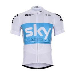 Cycling short sleeve jersey - SKY 2018 KIDS - light blue/white