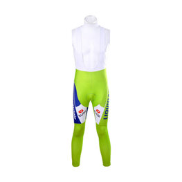 Cycling long bib trousers - LIQUIGAS 2012 WINTER - blue/green