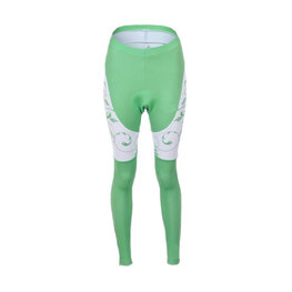 Cycling long trousers withot bib - CYCLINGBOX LADY SMR - white/green