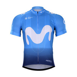 Cycling short sleeve jersey - MOVISTAR UWT 2018 - light blue