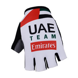 Cycling fingerless gloves - UAE 2018 - white/red/black