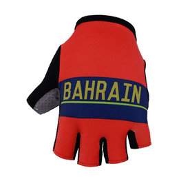 Cycling fingerless gloves - BAHRAIN MERIDA 2018 - blue/red