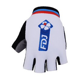 Cycling fingerless gloves - FDJ 2018 - white/blue
