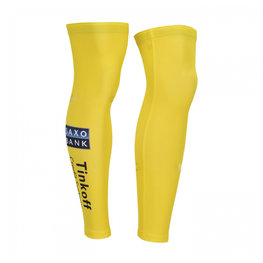 Cycling leg warmers - TINKOFF SAXO  - yellow