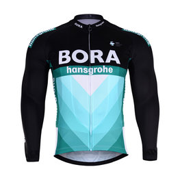 BONAVELO Cycling winter long sleeve jersey - BORA 2019 WINTER - black/green
