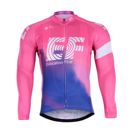BONAVELO Cycling winter long sleeve jersey - EDUCATION F. '19 WNT - blue/pink