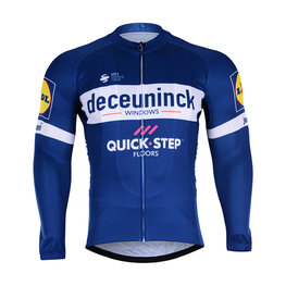 BONAVELO Cycling winter long sleeve jersey - QUICKSTEP 2019 WNT - blue