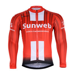 BONAVELO Cycling winter long sleeve jersey - SUNWEB 2019 WINTER - red