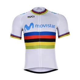 BONAVELO Cycling short sleeve jersey - MOVISTAR UCI 2019 - white