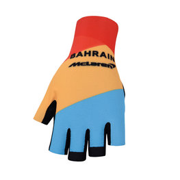 BONAVELO Cycling fingerless gloves - BAHRAIN MCLAREN - yellow/red