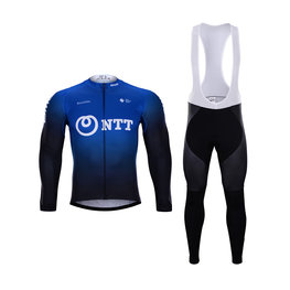 BONAVELO Cycling long sleeve jersey and bibtights - NTT 2020 SUMMER - blue/black