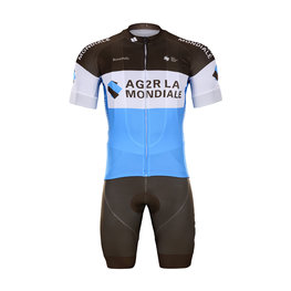 BONAVELO Cycling short sleeve jersey and shorts - AG2R 2020 - white/blue/brown