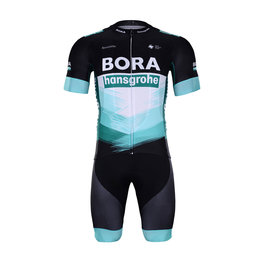 BONAVELO Cycling short sleeve jersey and shorts - BORA 2020 - black/green/white