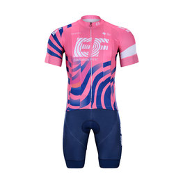 BONAVELO Cycling short sleeve jersey and shorts - EDUCATION FIRST 2020 - blue/pink