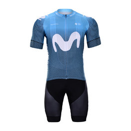 BONAVELO Cycling short sleeve jersey and shorts - MOVISTAR 2020 - black/blue