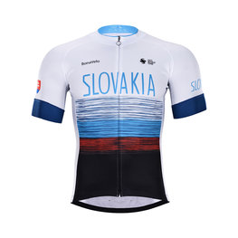 BONAVELO Cycling short sleeve jersey - SLOVAKIA - white/red/blue/black