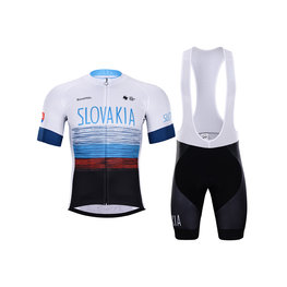BONAVELO Cycling short sleeve jersey and shorts - SLOVAKIA - white/red/blue/black