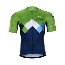 BONAVELO Cycling short sleeve jersey - SLOVENIA - blue/green