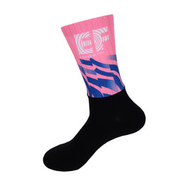 BONAVELO Cyclingclassic socks - EDUCATION FIRST 2020 - blue/pink/black