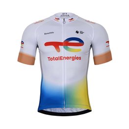 BONAVELO Cycling short sleeve jersey - TOTAL ENERGIES 2025 - white/yellow/red/blue