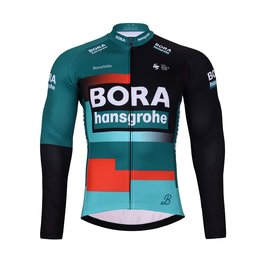 BONAVELO Cycling winter long sleeve jersey - BORA 2024 WINTER - red/green/black/white